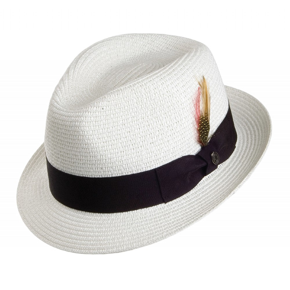 Stetson Licano Toyo Trilby Straw Hat Women/Men Blue 6 3/4-6 7/8 at   Men's Clothing store