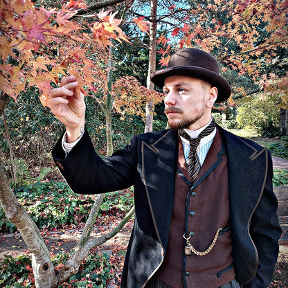 Wool Felt English Bowler Hat - Brown