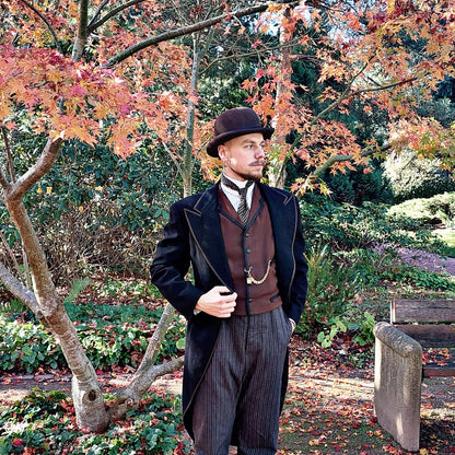 Wool Felt English Bowler Hat - Brown