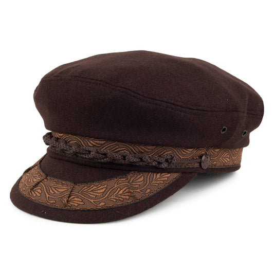 Wool Greek Fisherman Cap - Brown