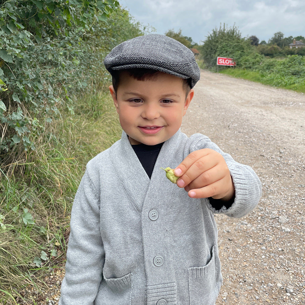 Baby flat clearance cap grey