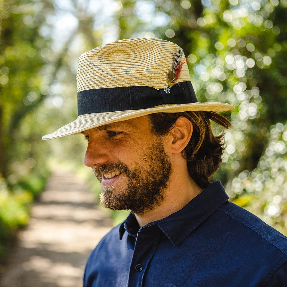 Straw store fedora hat