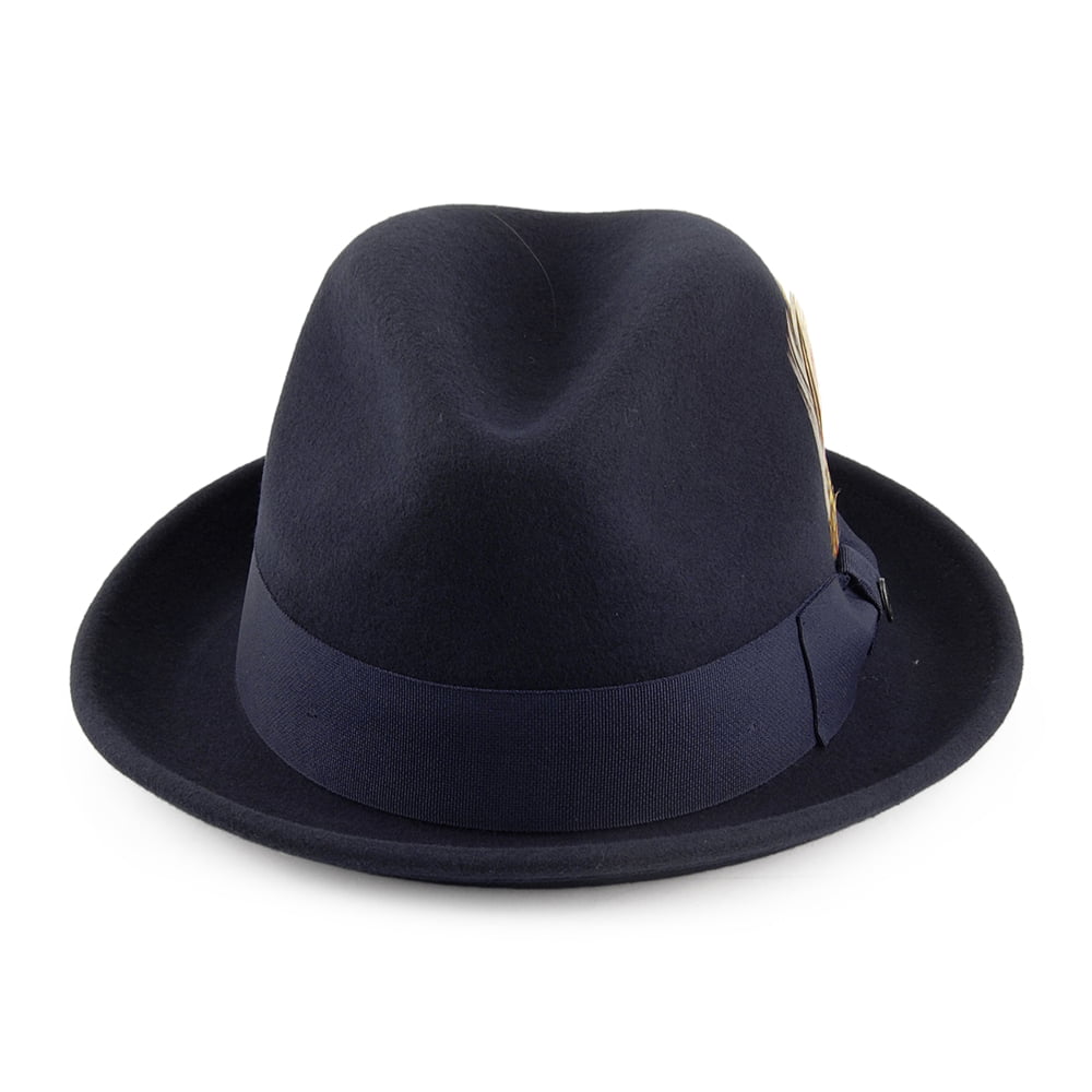 Navy blue hot sale trilby hat