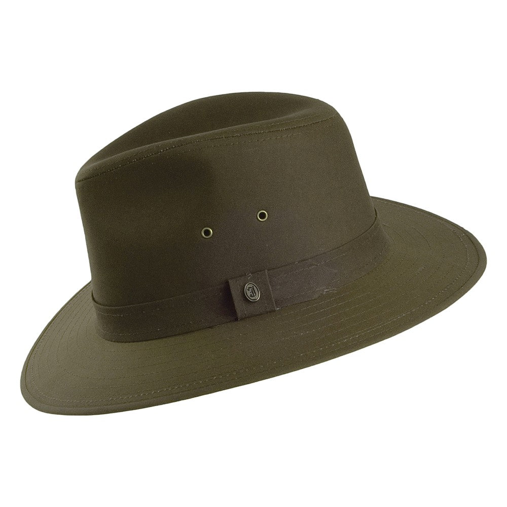 Oilcloth Safari Fedora Hat - Olive – Jaxon & James