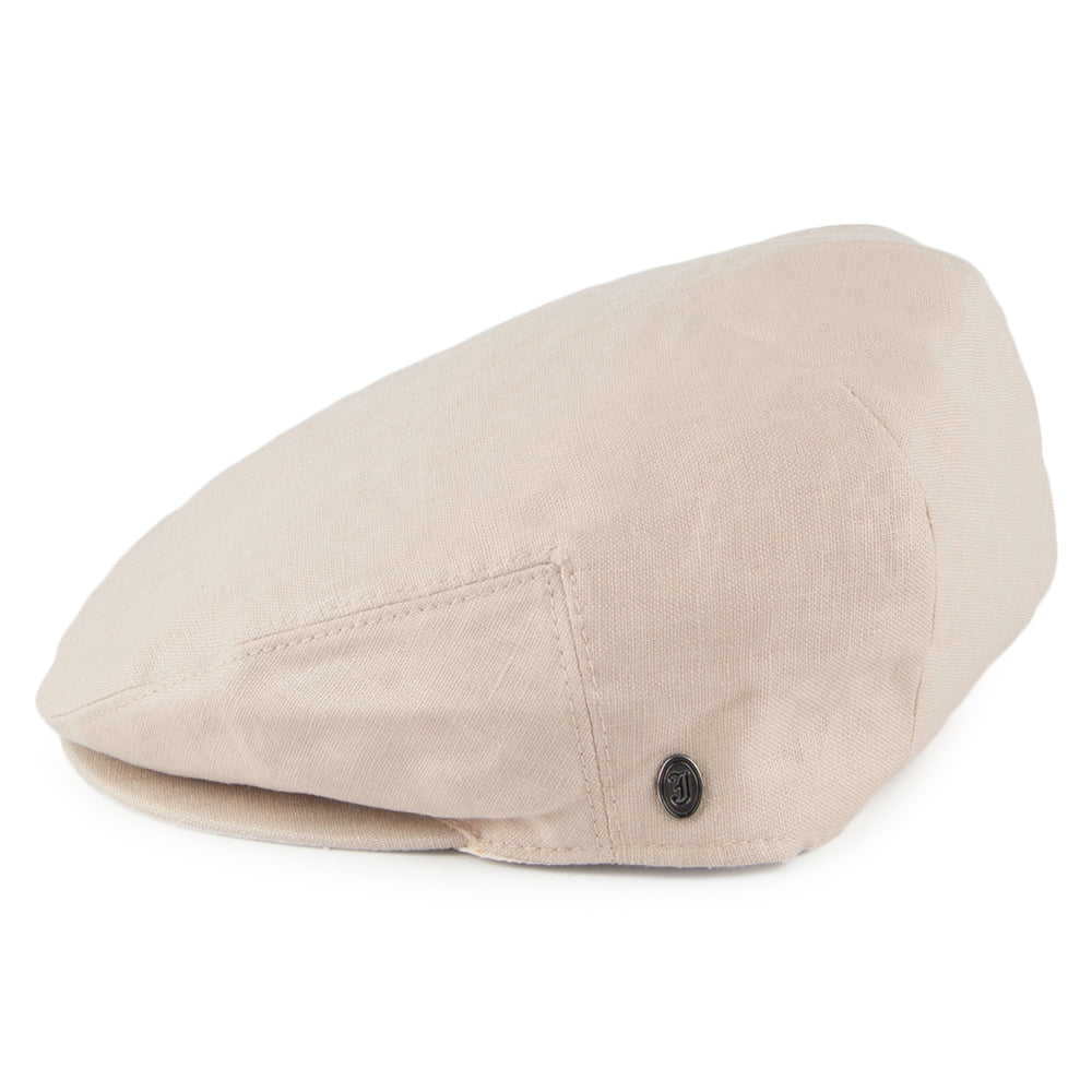 Linen Flat Cap - Natural