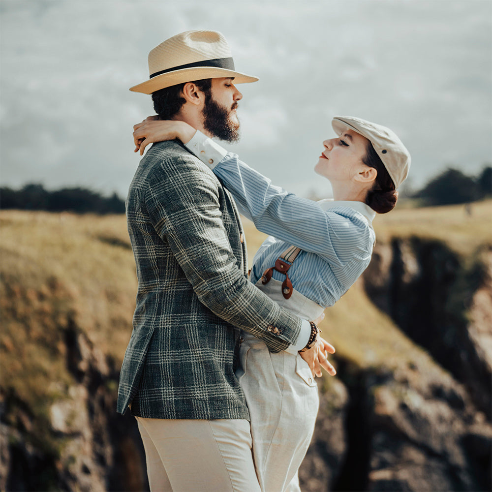 Linen deals fedora hat