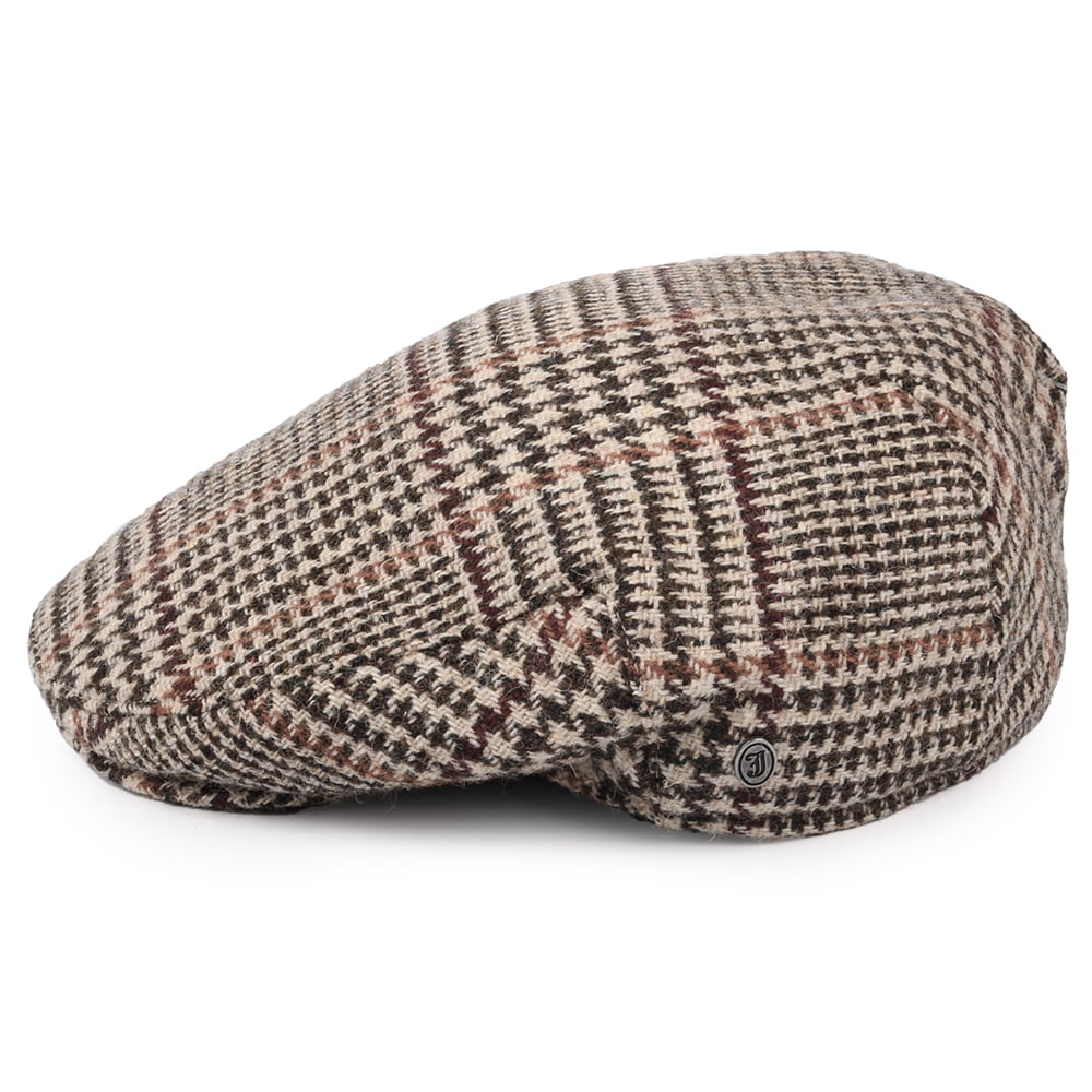 Harris Tweed Locheport Flat Cap - Brown-Tan