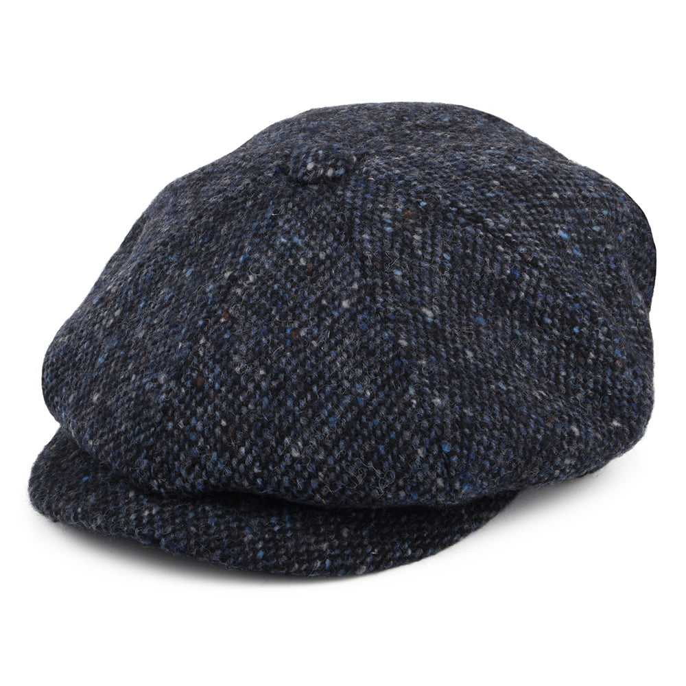 Donegal Tweed Marl Glenborin Newsboy Cap - Blue-Black – Jaxon & James