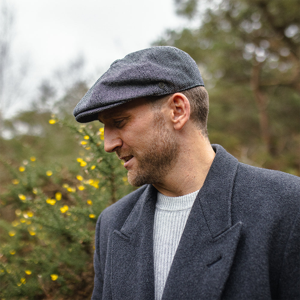 Herringbone cheap newsboy cap