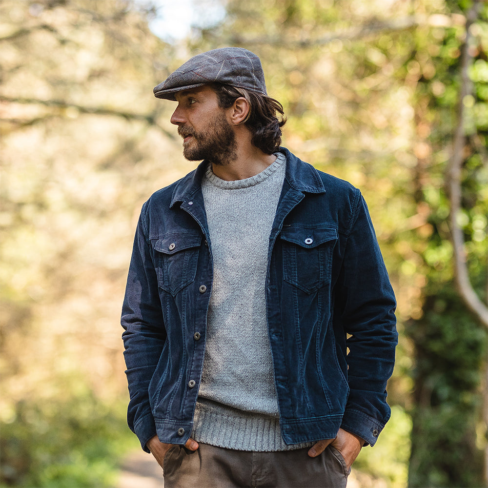 Brown tweed best sale flat cap