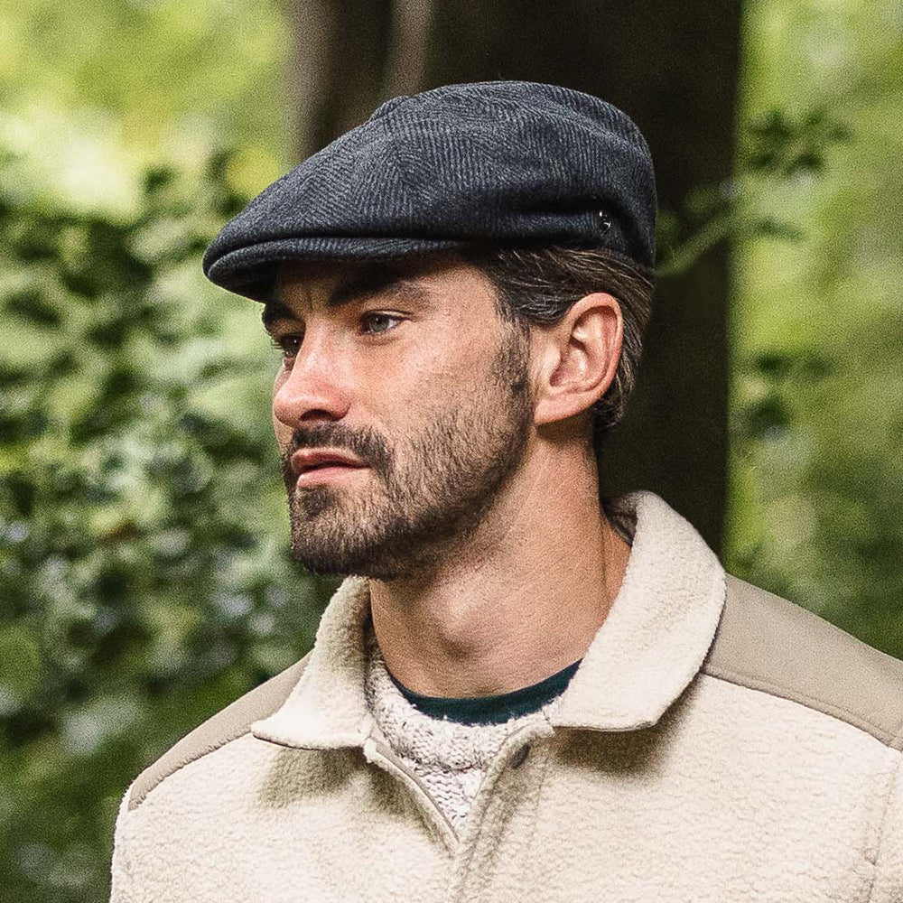 Herringbone store newsboy hat