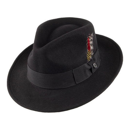 Crushable C-Crown Fedora Black Wholesale Pack