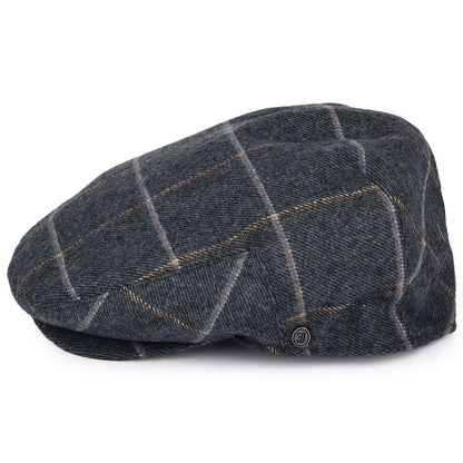 Gaslamp Plaid Flat Cap Denim Blue Wholesale Pack